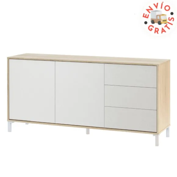 Aparador Urban Plus roble-blanco