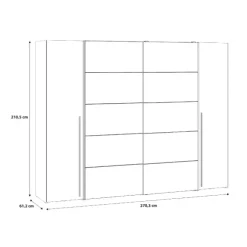Armario Magnum 270cm blanco con lunas