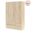 Armario 3p+4c roble