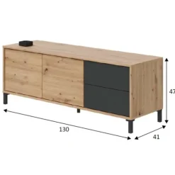 Bajo TV Urban Plus roble-gris
