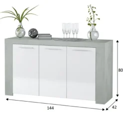 Buffet Urban 3p cemento
