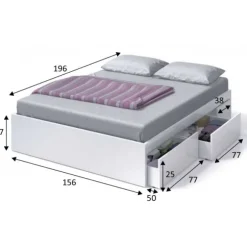 Cama Bed 4 cajones blanco artik