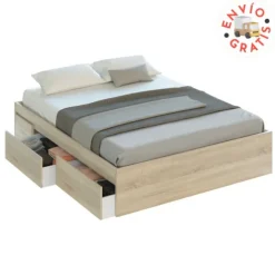 Cama Bed 4 cajones roble canadian
