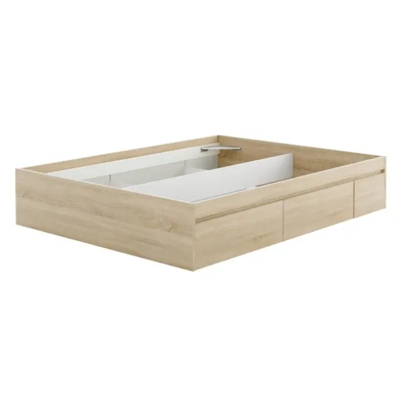 Cama Bed 4 cajones roble canadian