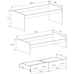 Cama compacta aura