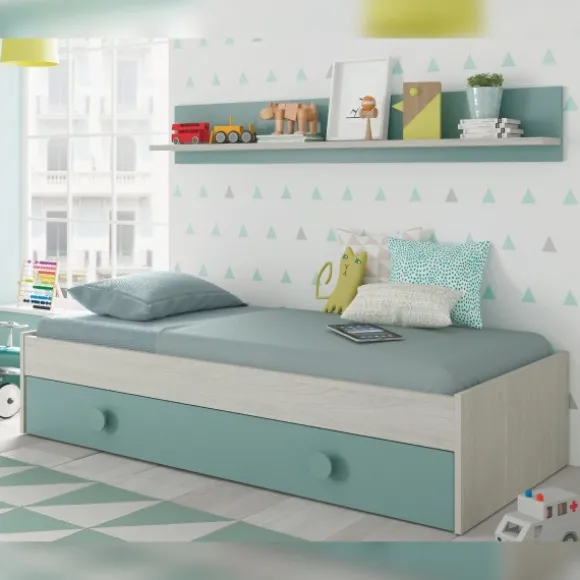 Cama Nido con estante Morón