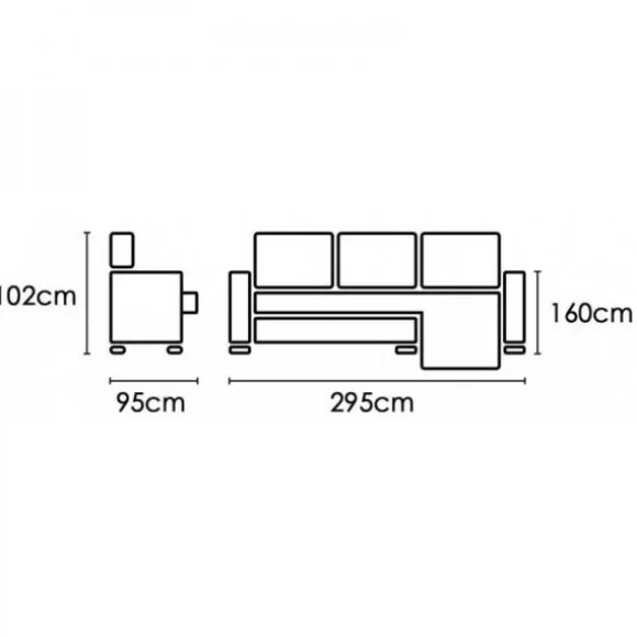 Chaiselongue Black Hanoi 27 express