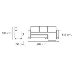 Chaiselongue cama Roma magnol piedra