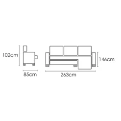 Chaiselongue Stryke beig express