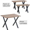 Conjunto mesa + 2 taburetes Videl