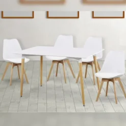 Conjunto mesa Dinamarca 100 + 4 sillas Fina