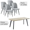 Conjunto mesa Regatta + 4 sillas Rory