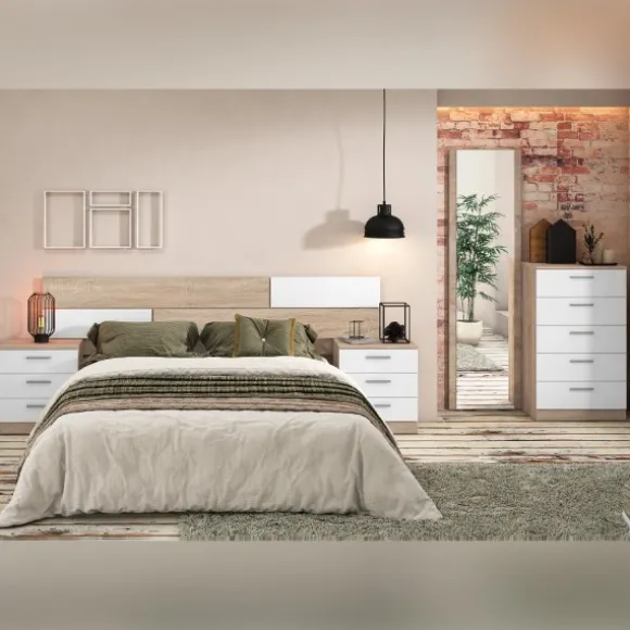 Dormitorio Monika 01 Cambria-Blanco