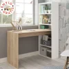 Mesa + estantería Gio blanco-roble