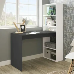 Mesa + estantería Gio Plus blanco - gris
