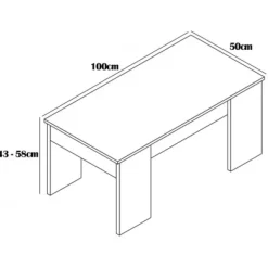 Mesa centro elevable Lara
