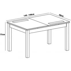 Mesa extensible cristales Lara