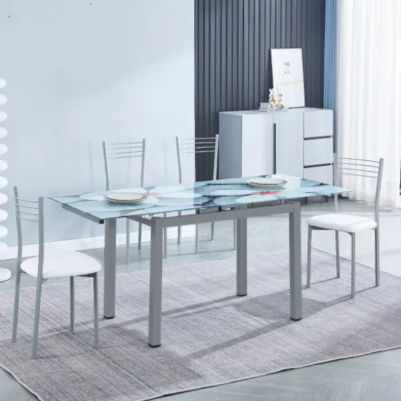 Mesa extensible Flores + 4 sillas mod.20