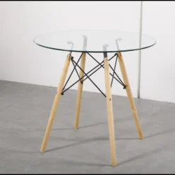 Mesa redonda cristal 80 Vintage