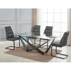 Mesa W acero negro