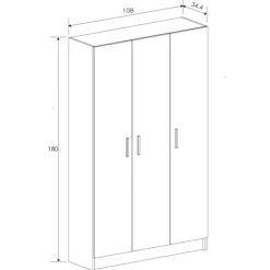 Mueble multiusos 3 puertas aura