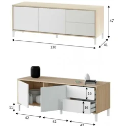 Salón Urban Plus roble-blanco