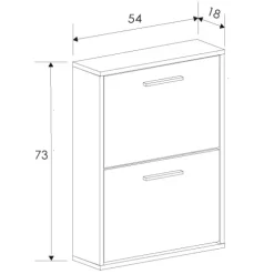 Zapatero 2 puertas aura