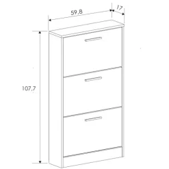 Zapatero 3 puertas aura