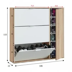Zapatero 4P Roble-Blanco Class