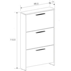Zapatero patas 3 puertas aura